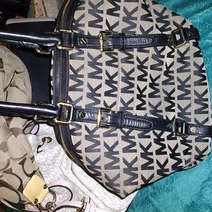 Michael Kors Black and Tan Women's Bag